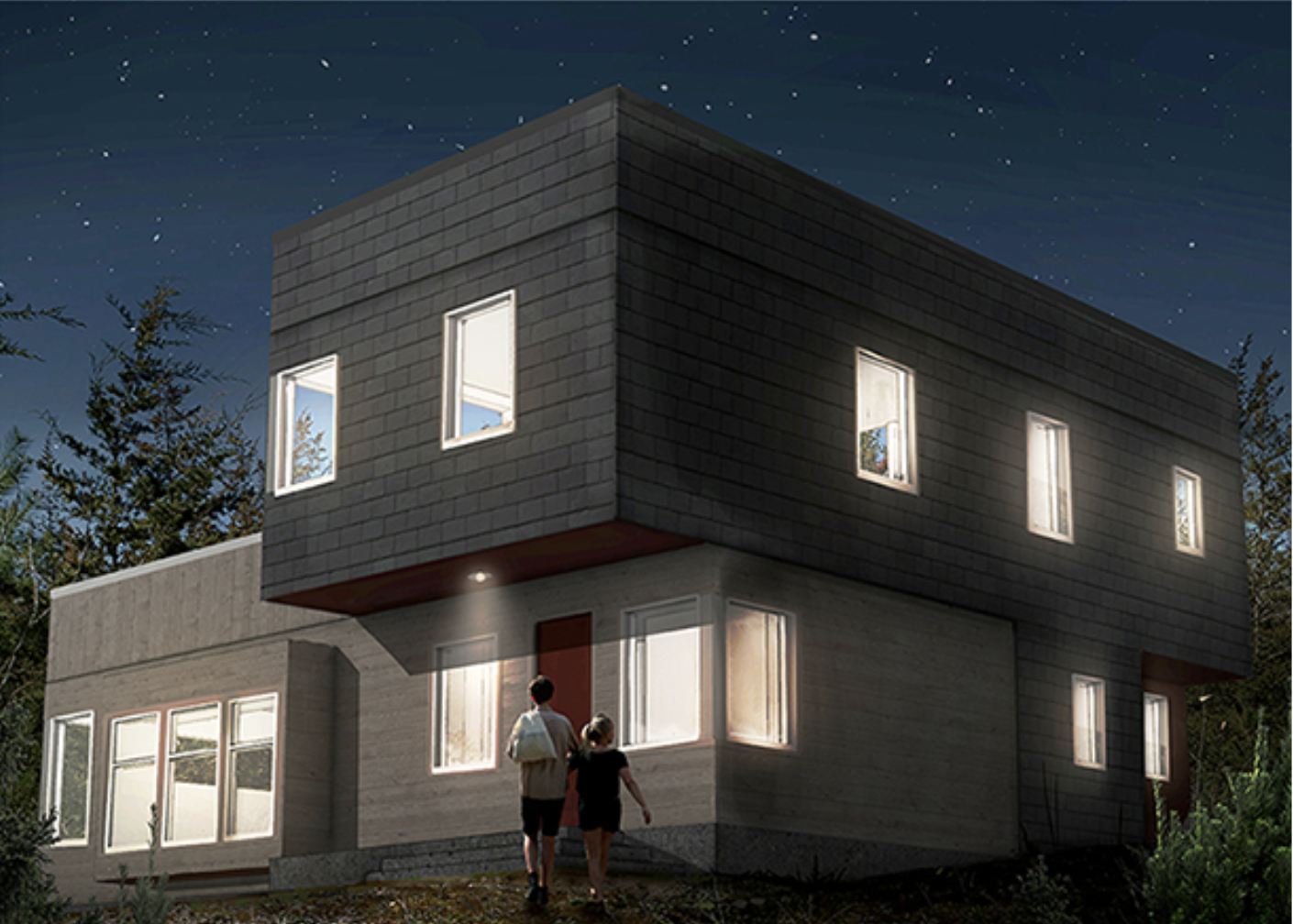 Picture of a rendering of a house to be built